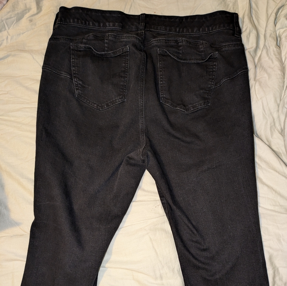 Torrid black Capri jeans ripped style